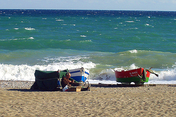 Fisherman at Sabinillas beach